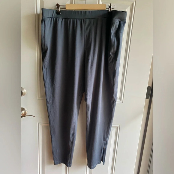 2 Pairs Mondetta Womens  XXL Slim Leg Elastic Waist Stretch Ankle Grey Pants EUC - Picture 1 of 10